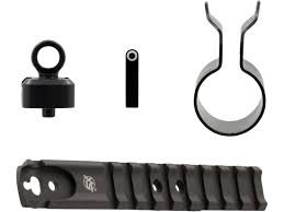 XS Shot Rail Picatinny Rail with Rear Sight, Barrel Band Tritium Front Sight Mossberg 500, 590, 930 Steel Matte